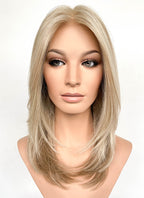 Mixed Blonde Straight Bob Mono Top Lace Wig MN006