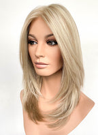 Mixed Blonde Straight Bob Mono Top Lace Wig MN006