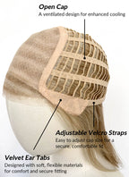 Mixed Blonde Straight Bob Mono Top Lace Wig MN006