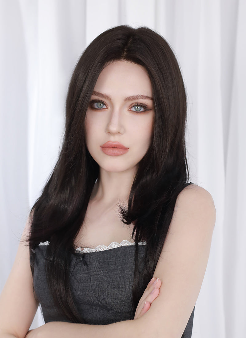 Black Straight Mono Top Kanekalon Lace Wig MN021
