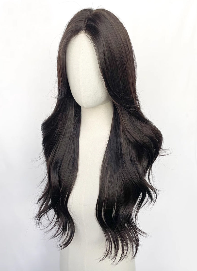 Dark Brown Wavy Synthetic Hair Wig NL070A