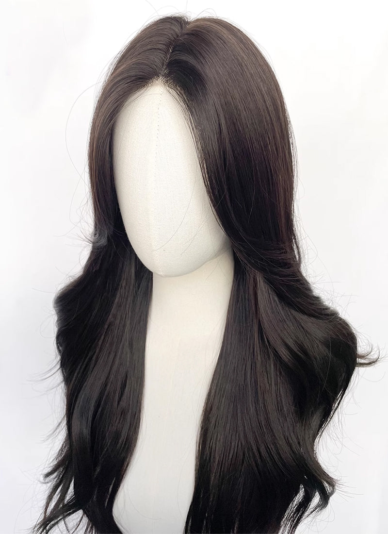 Dark Brown Wavy Synthetic Hair Wig NL070A
