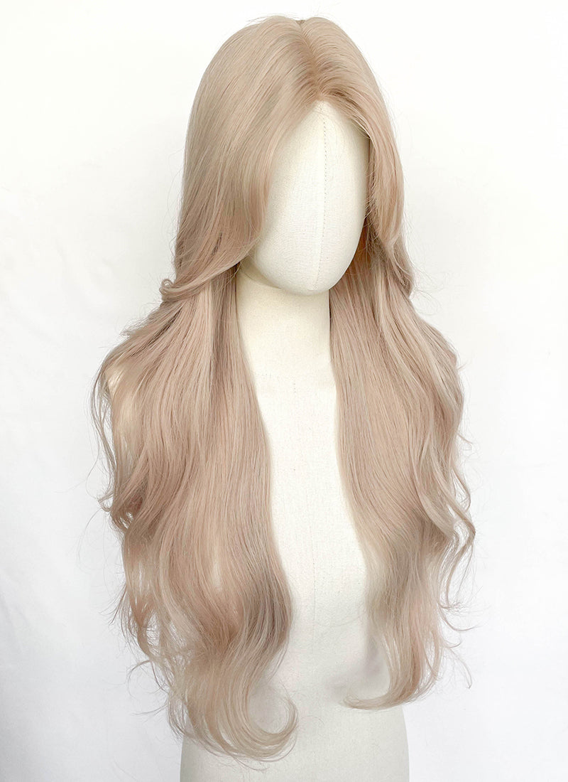 Pale Pink Wavy Synthetic Hair Wig NLCS033