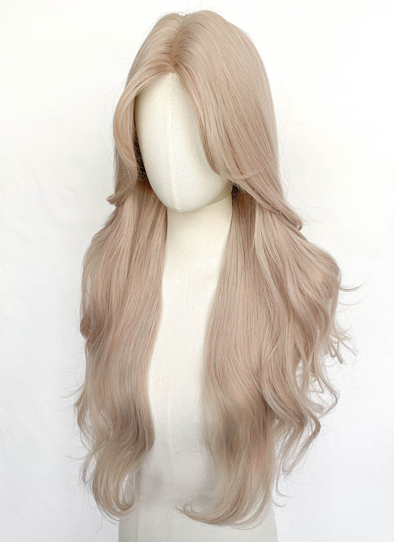 Pale Pink Wavy Synthetic Hair Wig NLCS033