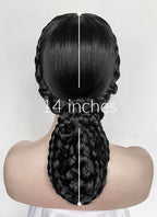 Wednesday Addams Gala Black Braided Synthetic Hair Wig NS2003