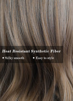 Blonde With Dark Roots Wavy Synthetic Wig NS404