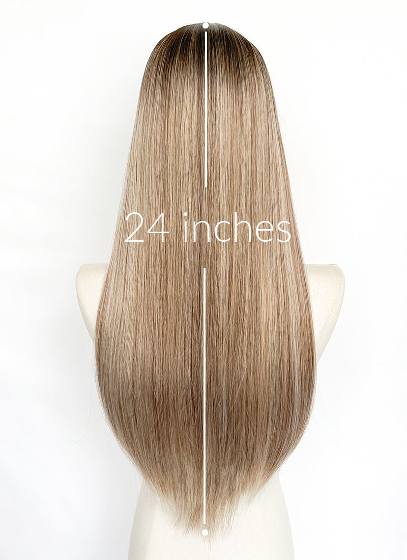 Disney Hannah Montana Brown With Blonde Highlights Straight Synthetic Hair Wig NS525
