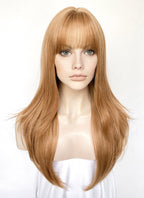 Golden Blonde Straight Synthetic Hair Wig NS530