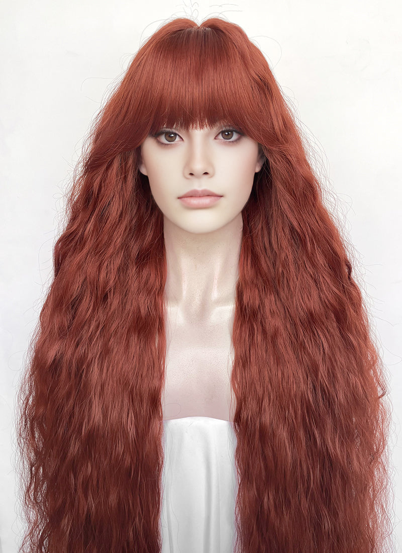Auburn Curly Synthetic Hair Wig NS621