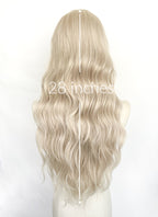 Light Ash Blonde Wavy Synthetic Hair Wig NS625