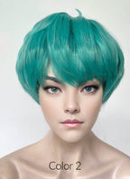 KPop Demon Hunters Saja Boys Baby Green Straight Synthetic Hair Wig TB1761