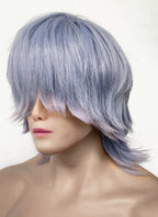 KPop Demon Hunters Saja Boys Mystery Pastel Purple Straight Synthetic Hair Wig TB1762