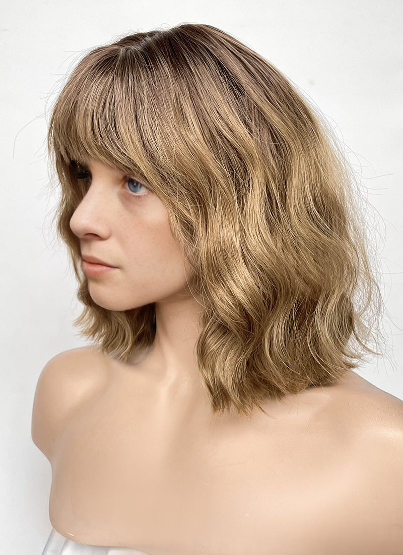 Stranger Things Robin Buckley Blonde With Dark Roots Wavy Synthetic Wig TB1773A