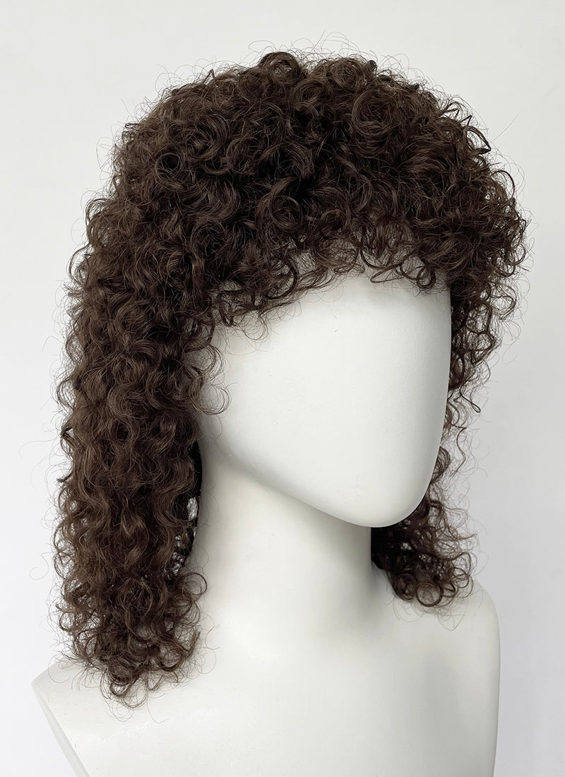 Stranger Things Dustin Henderson Brunette Curly Lace Front Synthetic Wig TBH1772