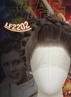 Star Wars Princess Leia Brunette Braided Lace Front Synthetic Wig LF2202