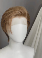 Medium Blonde Straight Lace Front Synthetic Men's Wig LF8078