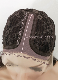 Brunette Wavy Lace Front Kanekalon Synthetic Wig LF7000