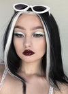 Black Mixed White Star Wars Ysanne Isard Straight Lace Front Synthetic Wig LF1605 - Wig Is Fashion