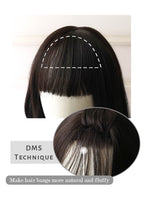 Brunette Straight Synthetic Bob Wig NS077