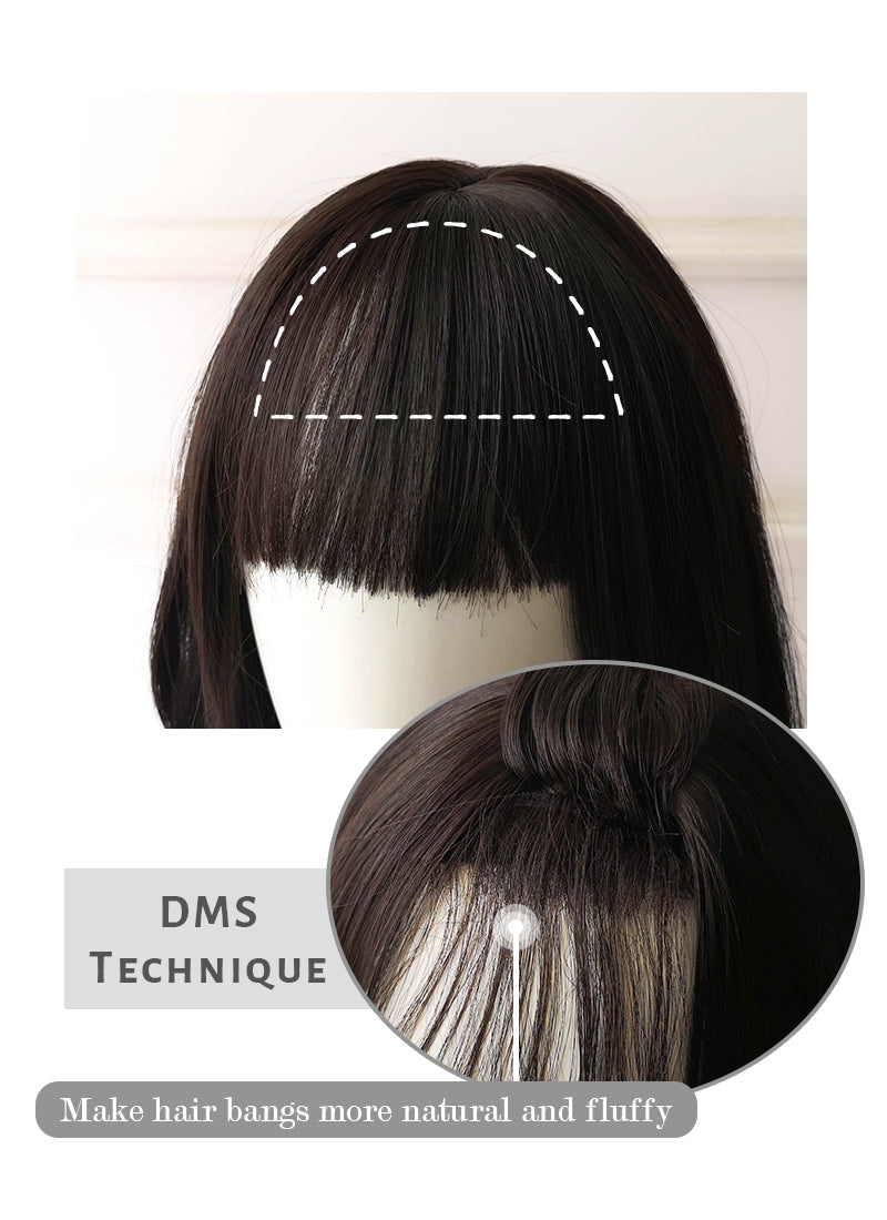 Brunette Straight Synthetic Bob Wig NS077