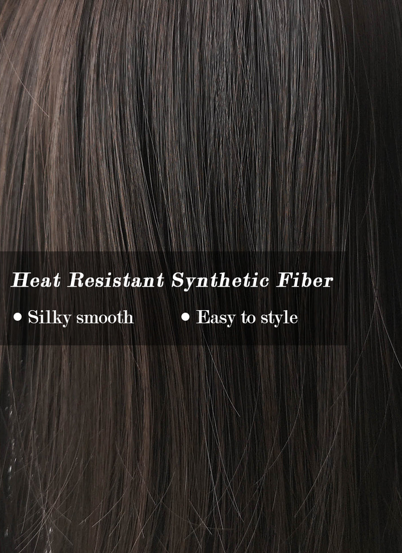 Brunette Straight Synthetic Bob Wig NS077