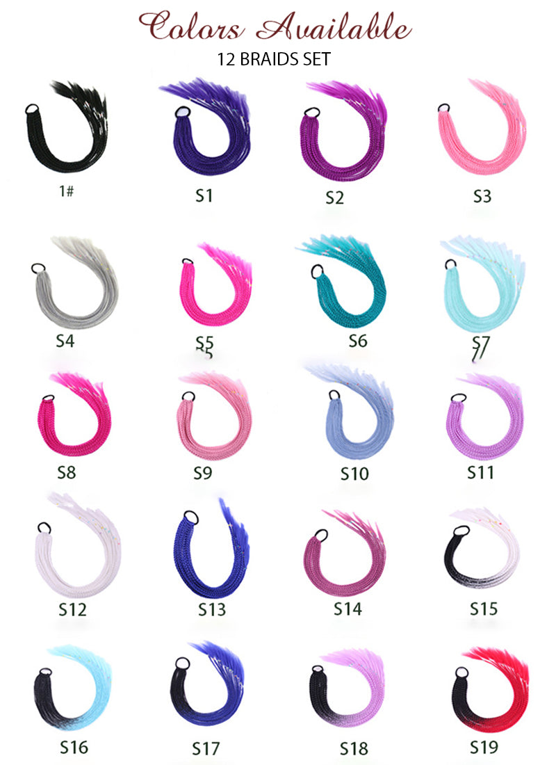 24 Festival Elastic Band Braid Synthetic Hair Ponytail Extension