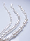 White Beads Strand Clip-on Hair Accessories HD002