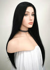 Straight Jet Black Lace Front Synthetic Wig LF002