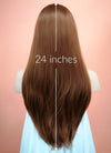 Chestnut Brown Straight Lace Front Synthetic Wig LF005