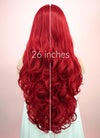 Wavy Red Lace Front Synthetic Wig LF085 - Wig Is Fashion