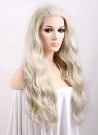 Wavy Light Ash Blonde Lace Wig CLF101 (Customisable)