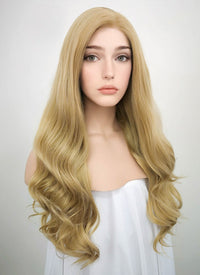 Wavy Golden Blonde Lace Front Synthetic Wig LF119