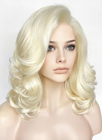 Light Blonde Wavy Lace Front Synthetic Wig LF1318