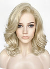 Light Ash Blonde Wavy Lace Front Synthetic Wig LF1319