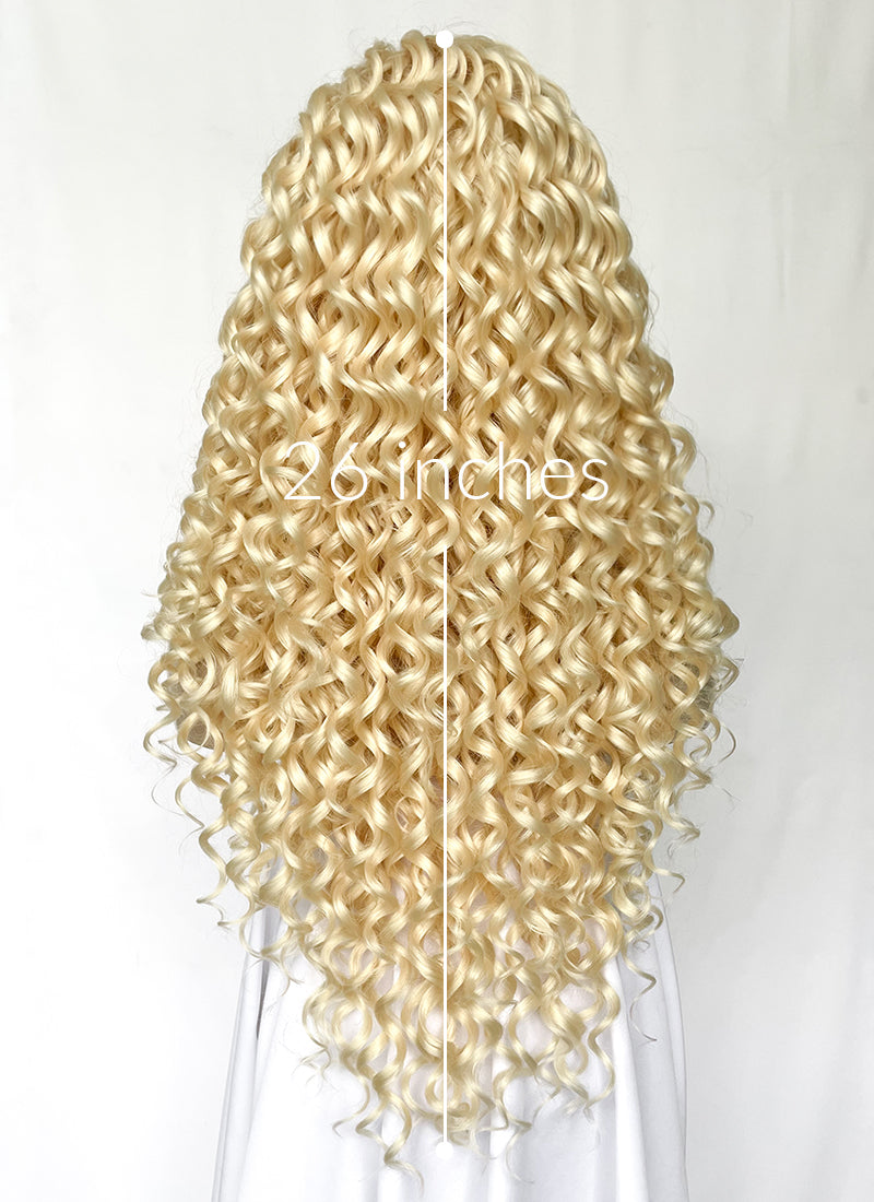 Blonde Curly Lace Front Synthetic Wig LF1322