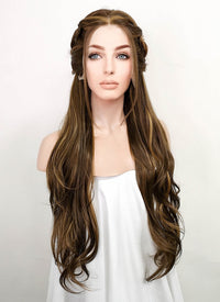 Brunette Braided Lace Front Synthetic Wig LF2090