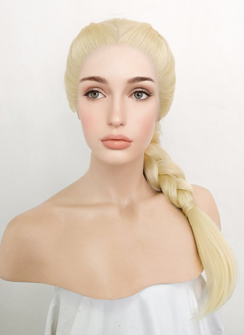 Light Blonde Braided Lace Front Synthetic Wig LF2113