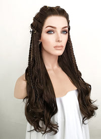 Brunette Braided Lace Front Synthetic Wig LF2114