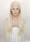 House of the Dragon Rhaenyra Targaryen Platinum Blonde Braided Lace Front Synthetic Wig LF2119