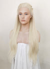 House of the Dragon Rhaenyra Targaryen Platinum Blonde Braided Lace Front Synthetic Wig LF2119