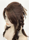 GOD OF WAR Freya Wavy Brunette Braided Lace Front Synthetic Wig LF2123