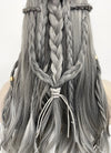 Two Tone Grey Braided Lace Front Synthetic Wig LF2125