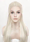 Platinum Blonde Braided Lace Front Synthetic Wig LF2126