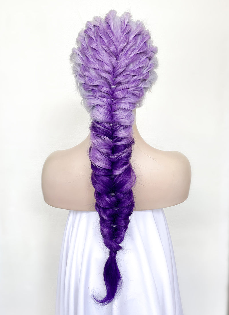 Purple Ombre Braided Lace Front Synthetic Wig LF2138