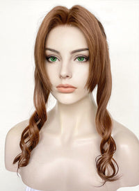 Final Fantasy Aerith Gainsborough Chestnut Brown Braided Lace Front Synthetic Wig LF2143