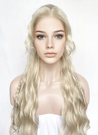 Pastel Ash Blonde Braided Lace Front Synthetic Wig LF2156