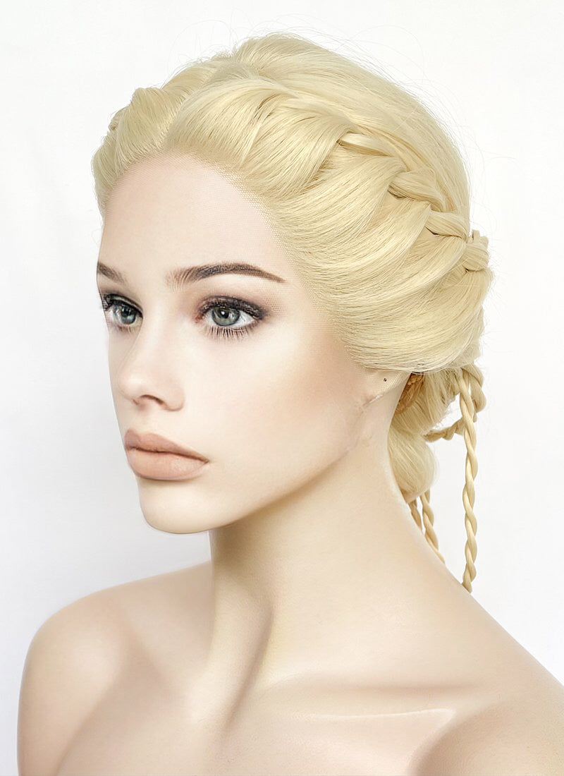 Blonde Braided Yaki Lace Front Synthetic Wig LF2157