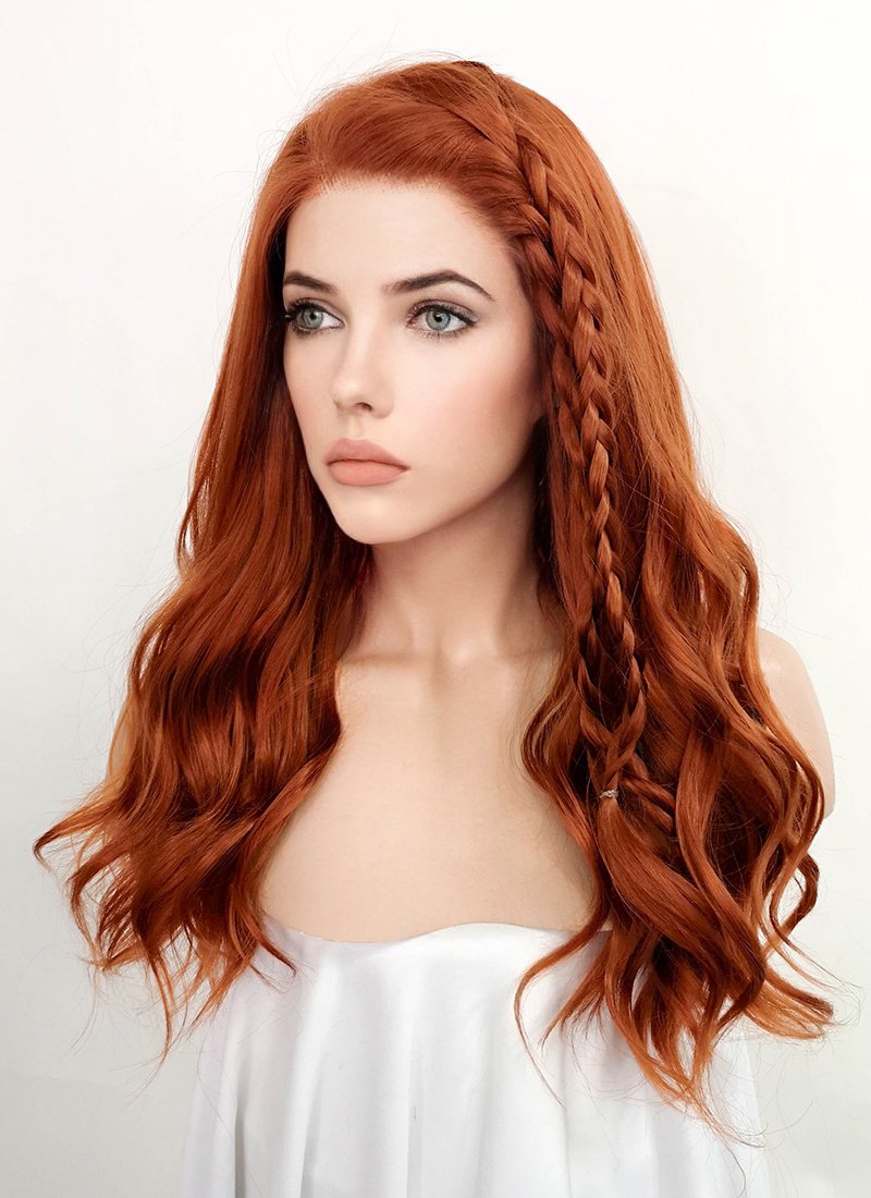 Marvel Black Widow Ginger Wavy Lace Front Synthetic Wig LF3229