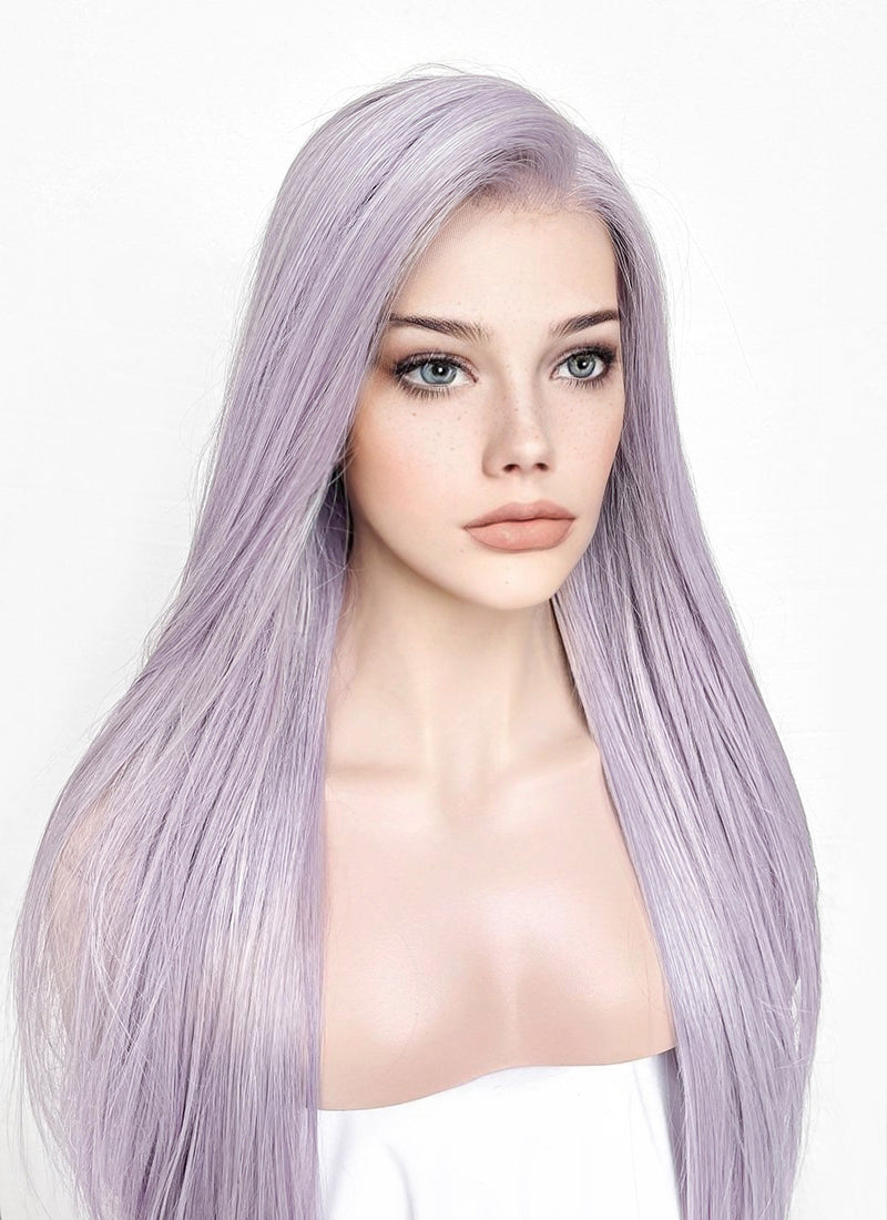 Pastel Purple Straight Lace Front Kanekalon Synthetic Wig LF3239