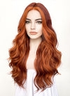 Orange Mixed Auburn Wavy Lace Front Synthetic Wig LF3284